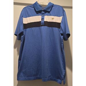 Jack‎ Nicklaus Golden Bear Golf Polo Shirt Blue Embroidered Logo Mens XL